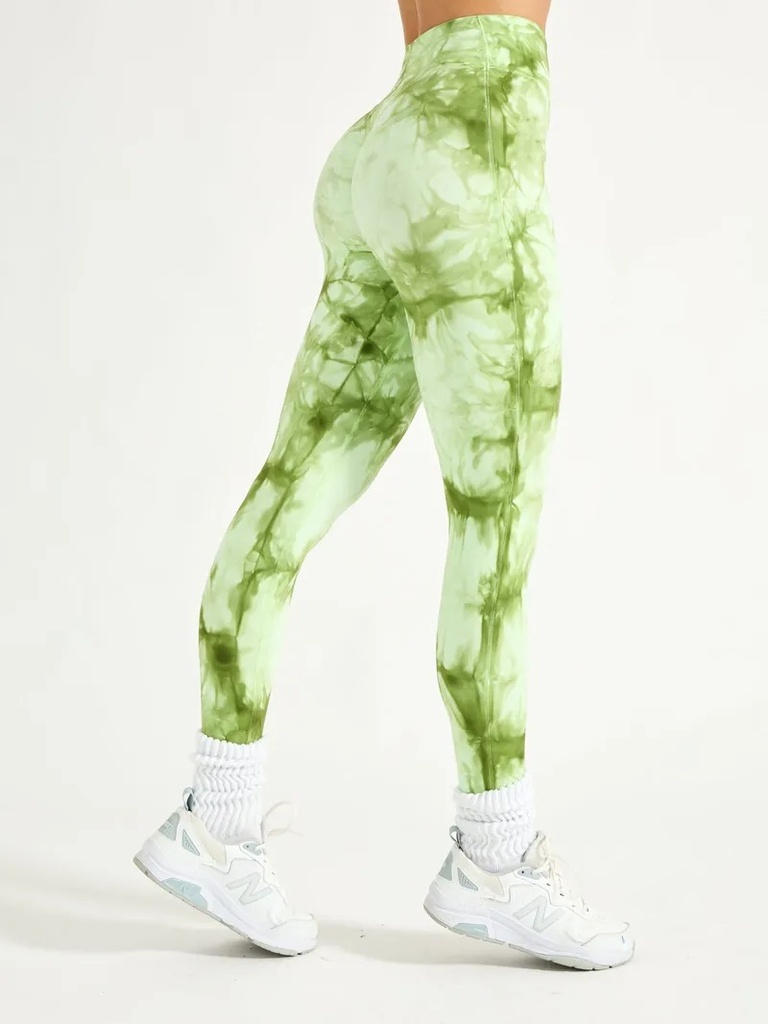 [fw-aggressive-scrunch-legging-honeydew-tie-dye] Aggressive Scrunch Legging - Honeydew Tie Dye