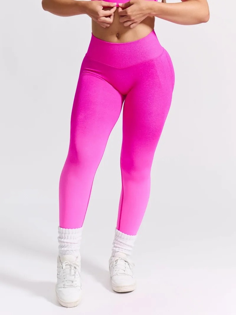 [fw-miracle-seamless-legging-hot-pink-ombre] Miracle Seamless Legging - Hot Pink Ombre