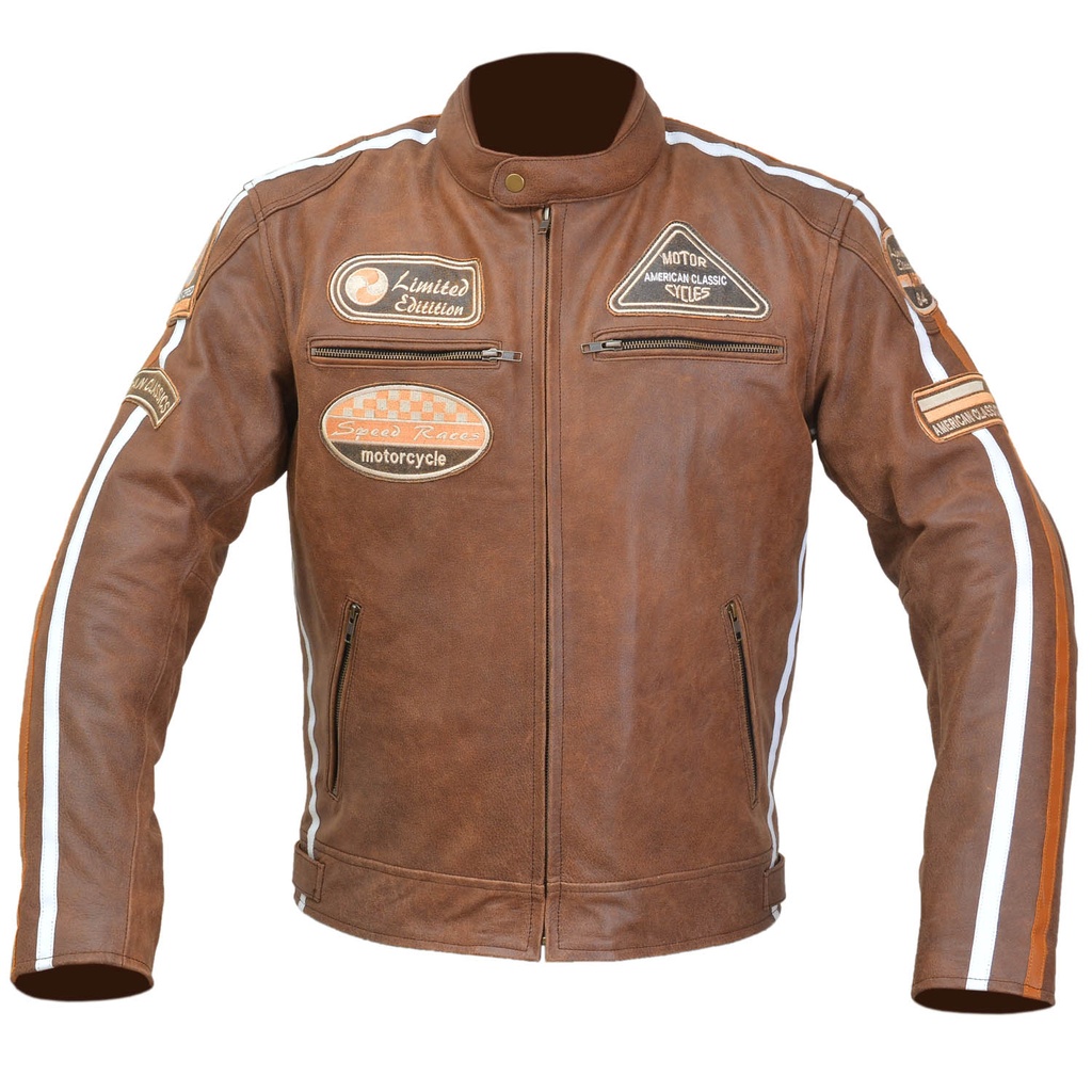 [LJ-20081] Motorbike Faux Leather Jacket LJ-20081