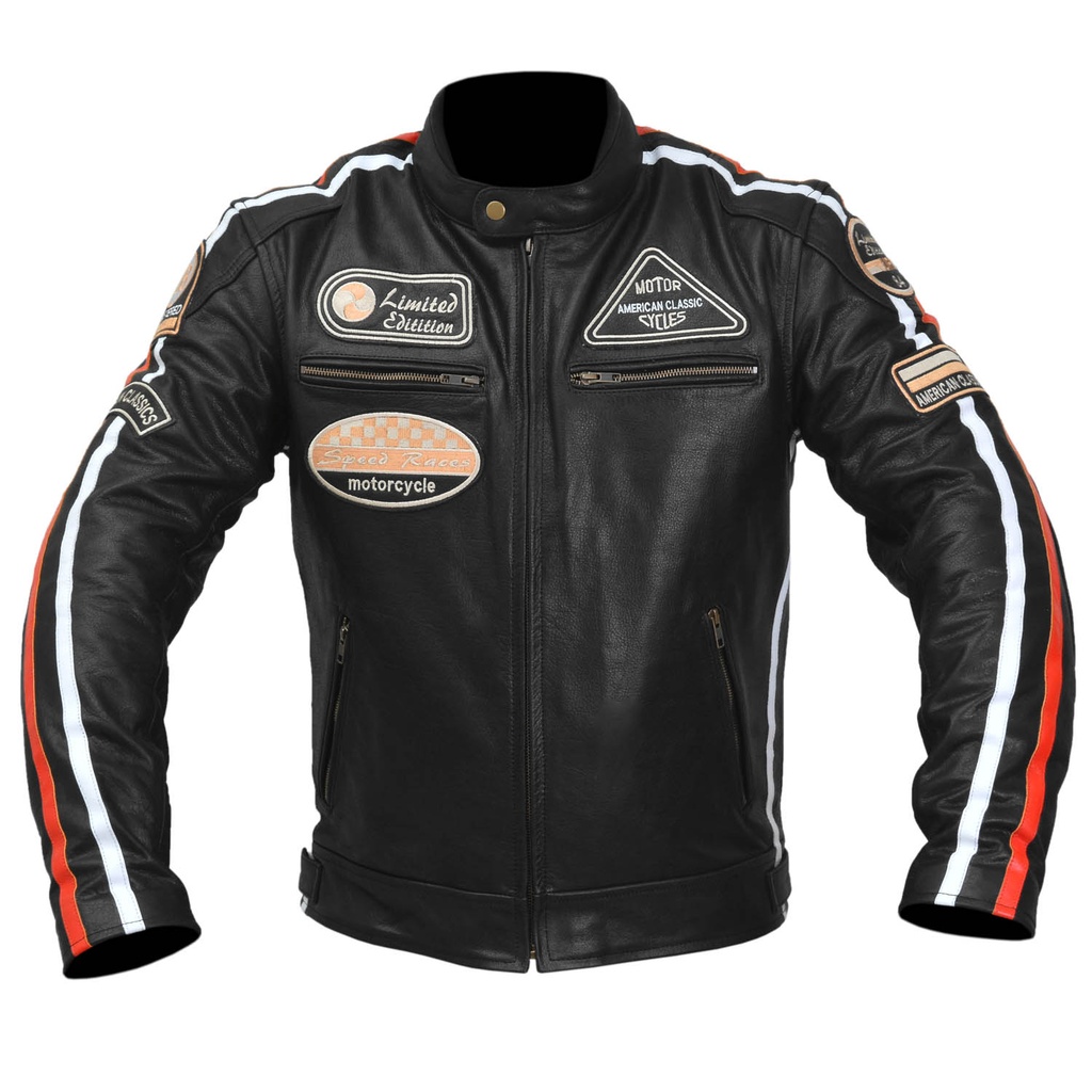 [LJ-20083] Motorbike Faux Leather Jacket LJ-20083