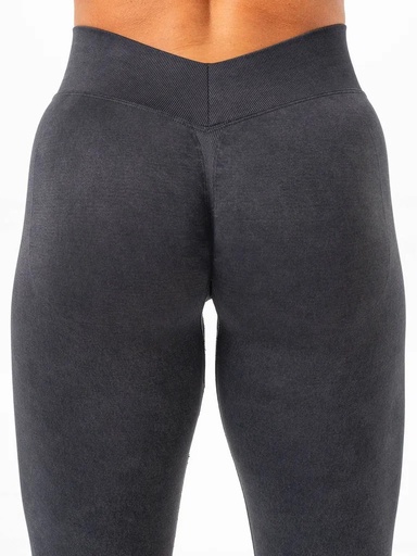 Stonewash Seamless V Back Legging - Mint